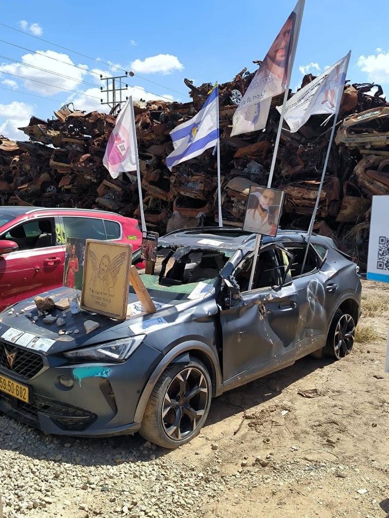 רכבו של גיבור ישראל בן שמעוני באתר הרכבים השרופים בתקומה